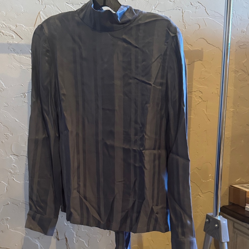 Ted Baker London Gray Striped Blouse